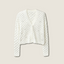 Petal Knit Cashmere Cardigan with Beaded Detail