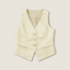 Plissé Gold Vest and Maxi Skirt Set
