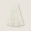 Lace-Overlay Midi Skirt