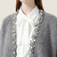 Pearl Sequins-Embellished Cardigan