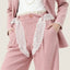 Tailored Single-Breasted Jacket with Flared Pants