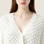 Petal Knit Cashmere Cardigan with Beaded Detail