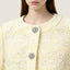 Cream Embellished Tweed Maxi Set