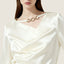 Satin Top with Gold Detail