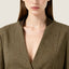 V-Neck Wool Blazer