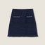 Fringe Hem Tweed Vintage Two-Piece Set