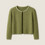 Embellished Collar Wool Cardigan