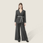Tailored Single-Breasted Jacket with Flared Pants