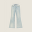 Lace Waistband Flared Jeans