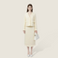 Floral-Trim Tweed Suit Set