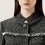 Frayed Trim Suit Jacket