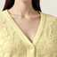 Sheer Embroidered Lace Knit Cardigan