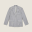 Structured Worsted Wool Jacket with Silk Lining