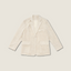 Structured Worsted Wool Jacket with Silk Lining