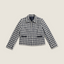 Checked Tweed Cropped Jacket