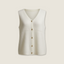 Wool Buttoned Vest and Cardigan Set