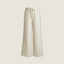 Collared Knit Pullover and Wide-Leg Pants Set