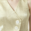 Plissé Gold Vest and Maxi Skirt Set