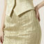 Plissé Gold Vest and Maxi Skirt Set