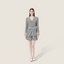 Tweed Jacket with Lace Trim and Mini Skirt